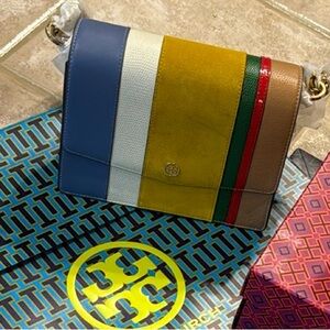 Tory Burch Robinson Ballon Stripe Convertible Shoulder Bag